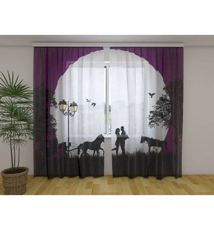 Custom curtain - with 2 sweethearts