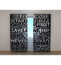 1,00 € Maßgeschneiderter Vorhang – romantisches Schwarz und Weiß