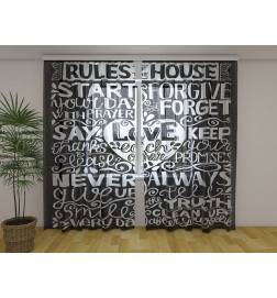 Cortina personalizada - romântica preto e branco