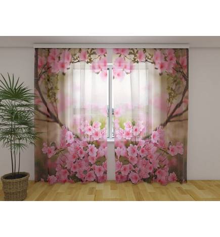 Personalized curtain - with a floral heart