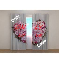 Personalized curtain - with a loving heart