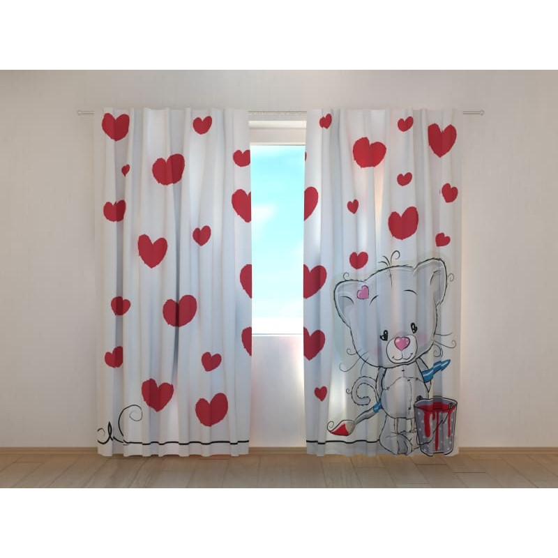 0,00 €Rideau personnalisé - mettant en vedette un chaton amoureux