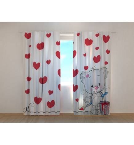 0,00 € Personalized curtain - featuring a kitty in love