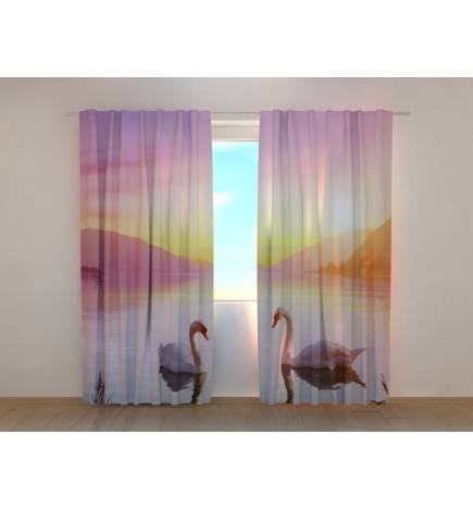 0,00 € Personalized curtain - with two swans in love