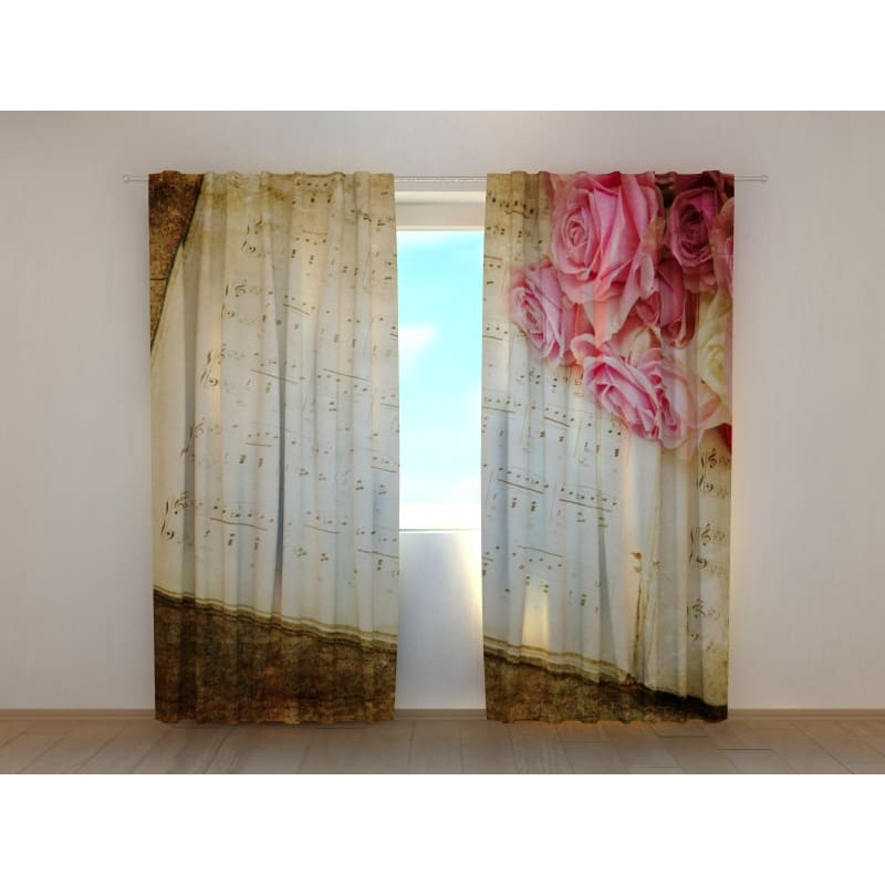0,00 €Rideau sur mesure - Musique florale