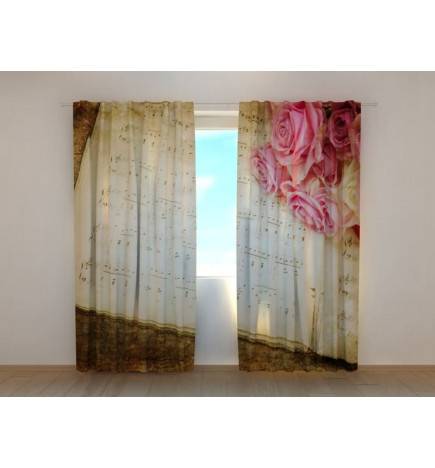 Custom Curtain - Floral Music