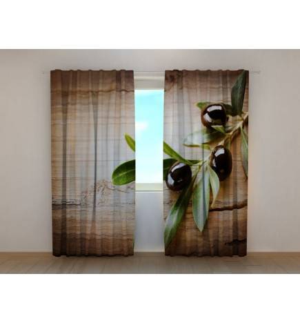 Custom curtain - with olives