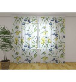 Custom curtain - with olives in the leaves