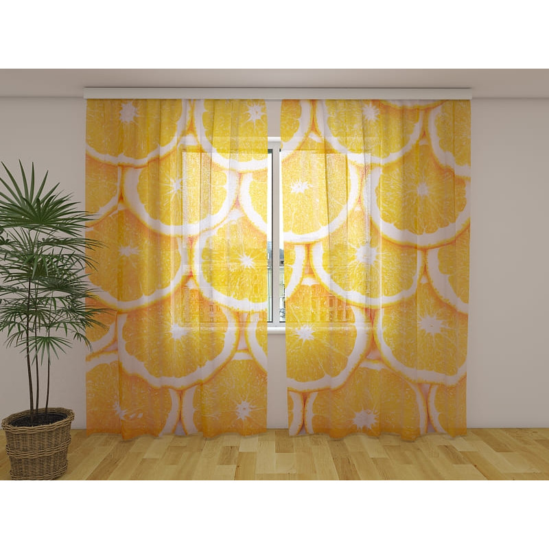 0,00 €Rideau sur mesure - avec des oranges