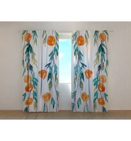 0,00 € Custom curtain - with oranges in the leaves