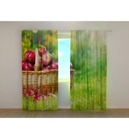 Custom curtain - with apples