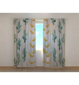 Personalized curtain - with fruit and cactus
