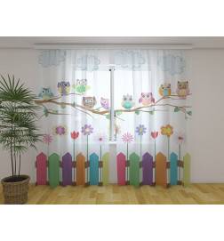 Tente personnalisée - avec des petits hiboux sur la branche