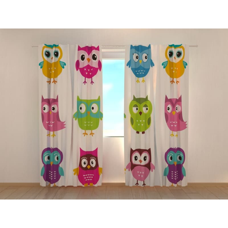 0,00 € Personalized curtain - with lots of little owls - ARREDALACASA