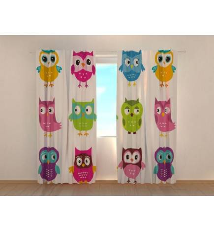 Personalized curtain - with lots of little owls - ARREDALACASA