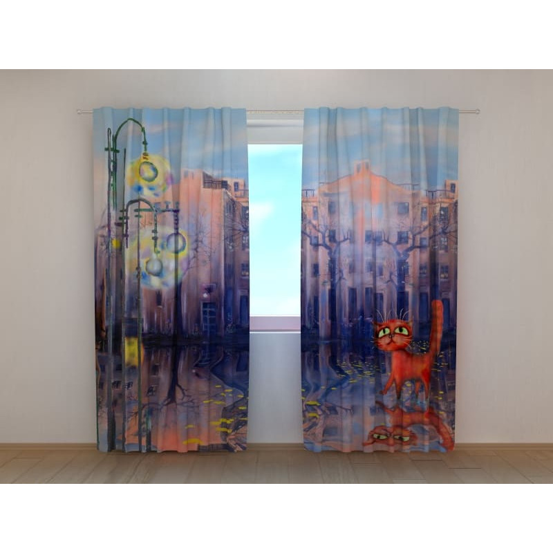 0,00 € Cortina personalizada - con un gatito colorido