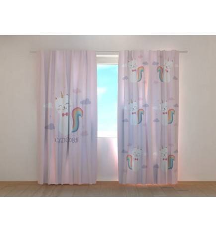 0,00 € Custom curtain - with a kitten with a croissant