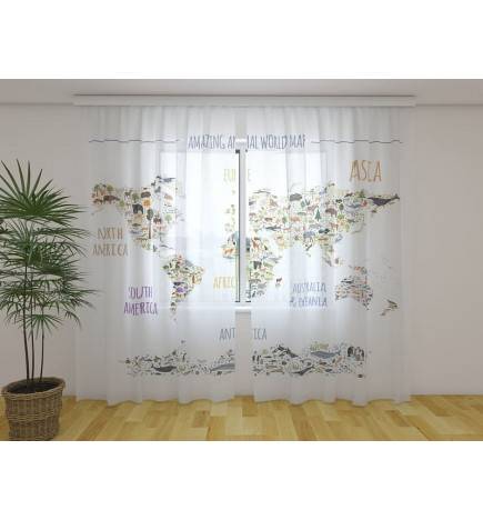 Tenda personalizada - com um globo animalesco