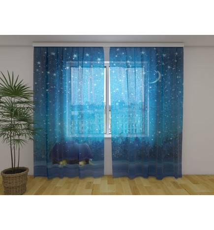 0,00 € Custom curtain - with winter moon and stars