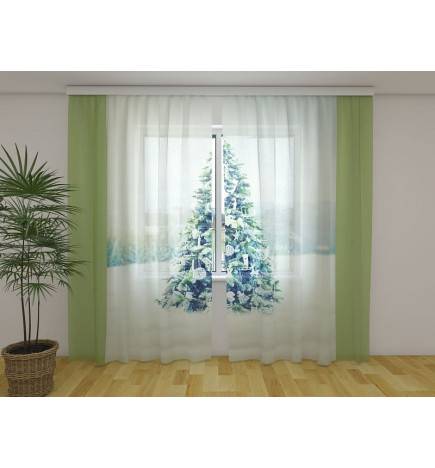 0,00 € Personalized curtain - Christmas tree on the snow
