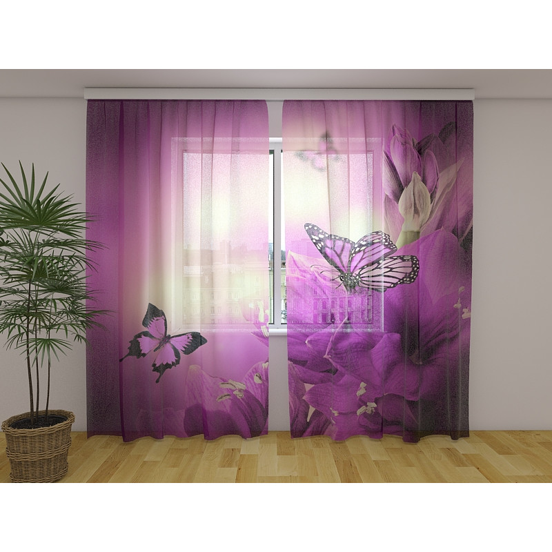 0,00 € Personalized curtain - butterflies and flowers - Arredalacasa