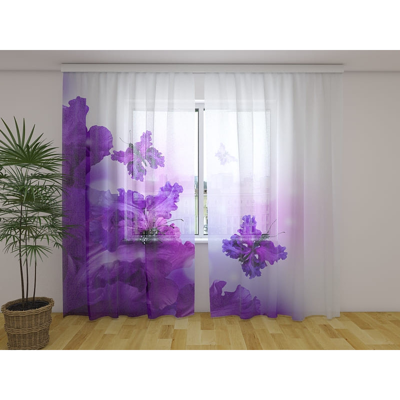 0,00 € Perdeau personalizat - fluturi abstracti printre flori