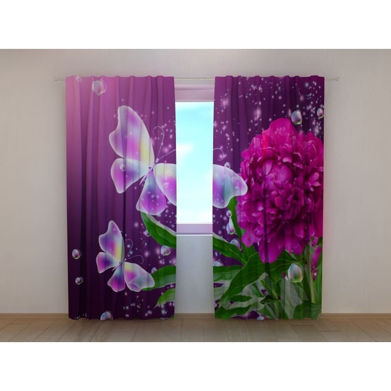 0,00 € Cortina personalizada - con mariposas y una flor