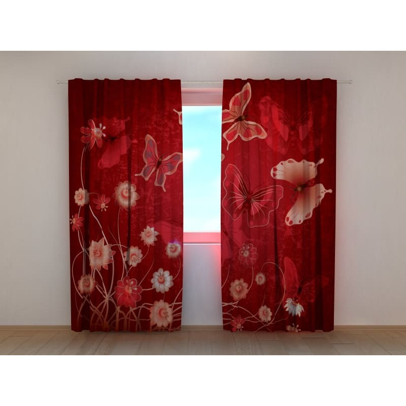 0,00 €Rideau sur mesure - Papillons dans un champ de fleurs