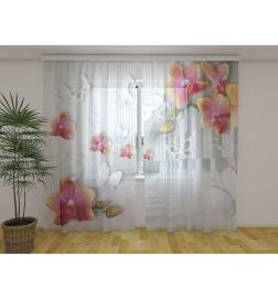 Custom Curtain - Butterflies and Orchids