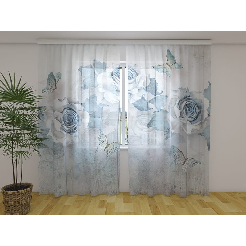 0,00 € Custom Curtain - Vintage Butterflies and Roses
