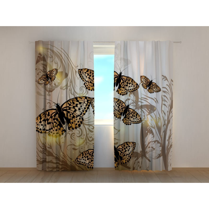0,00 € Individueller Vorhang – Botanik mit Schmetterlingen