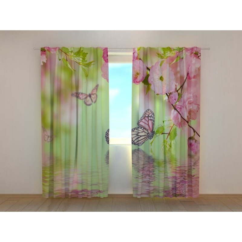 0,00 € Custom curtain - with butterflies in the pond