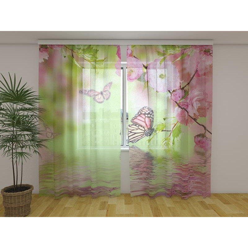 0,00 € Custom curtain - with butterflies in the pond