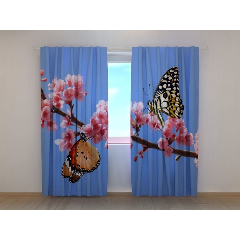 0,00 € Custom curtain - featuring two butterflies on a branch