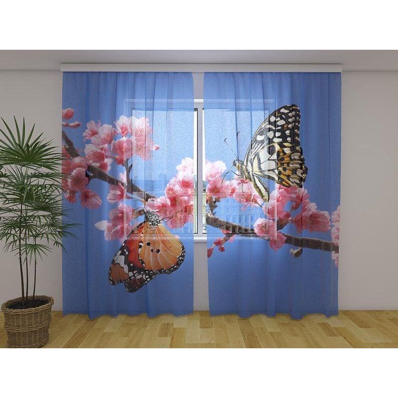 0,00 € Custom curtain - featuring two butterflies on a branch