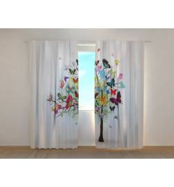 Custom curtain - with a tree of butterflies