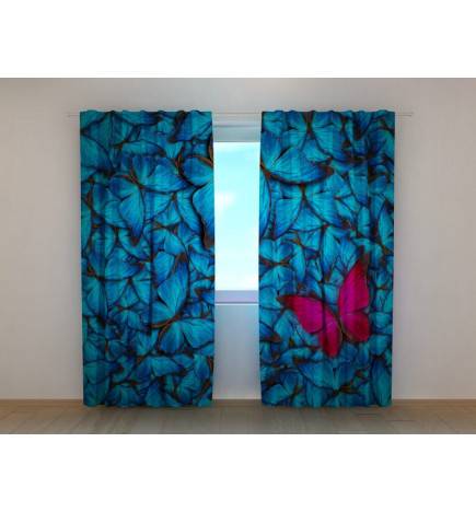 Custom curtain - with lots of butterflies