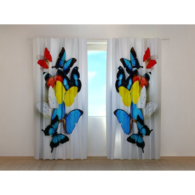 0,00 €Rideau sur mesure - avec des papillons colorés