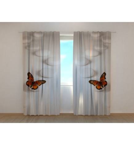 Personalizirana zavesa - z dvema metuljčkoma in kamenčki