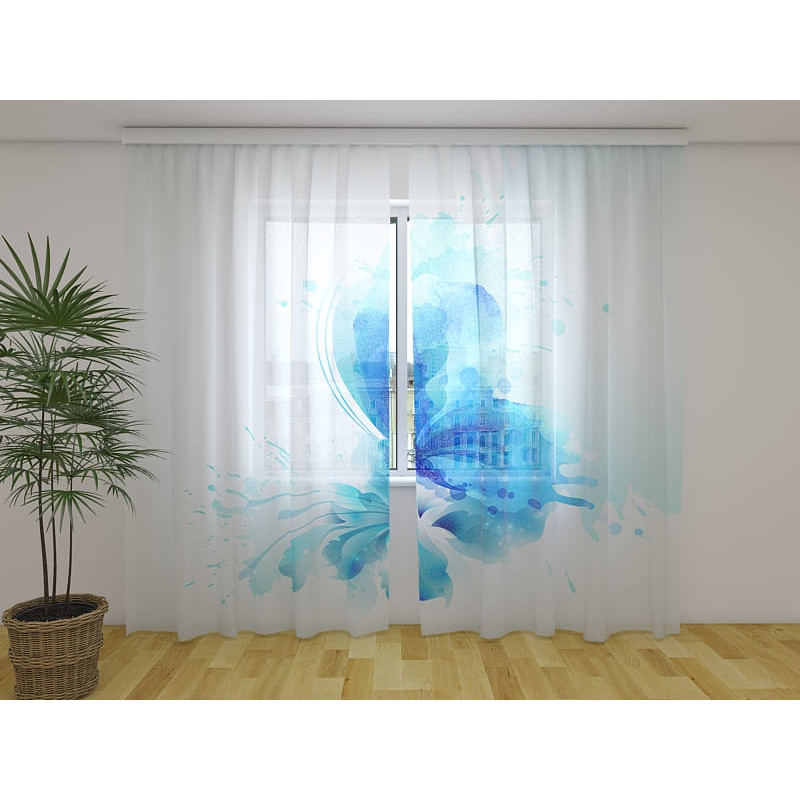 0,00 €Cortina personalizada - fusão entre uma flor e uma borboleta