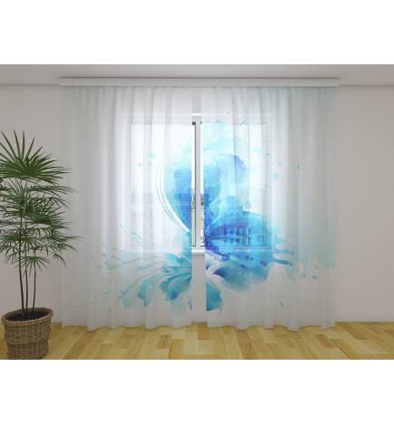 Rideau sur mesure - fusion entre une fleur et un papillon