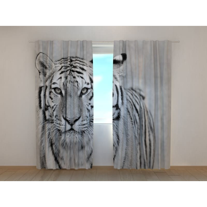 0,00 € Custom curtain - with black and white tiger