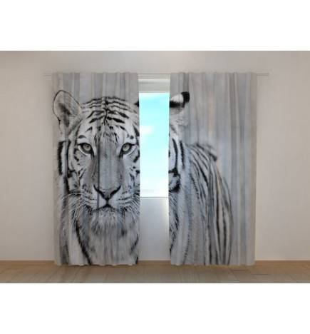 Custom curtain - with black and white tiger