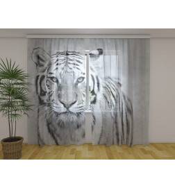 Cortina personalizada - com tigre preto e branco