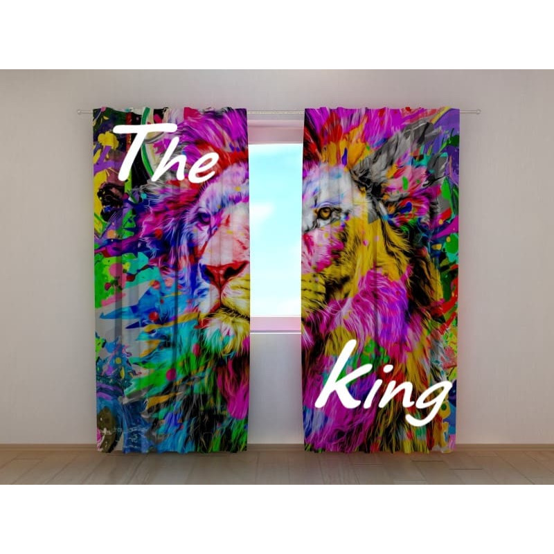 0,00 € Mukautettu verho - värikkäällä leijonalla