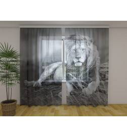 Tenda personalizzata - con un leone in bianco e nero