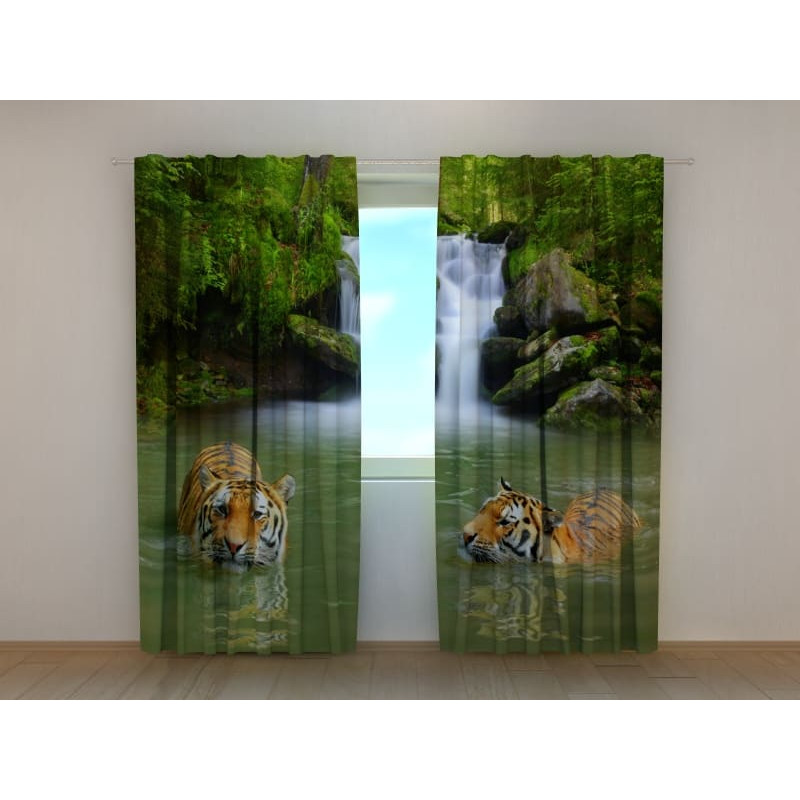 0,00 € Carpa personalizada: con dos tigres que se bañan