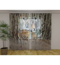 Personalized curtain - with a majestic tiger