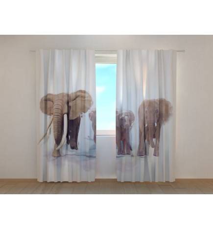0,00 € Custom tent - with a family of elephants