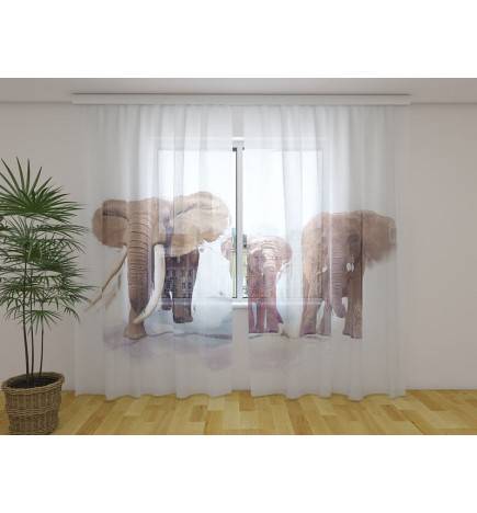 Custom tent - with a family of elephants